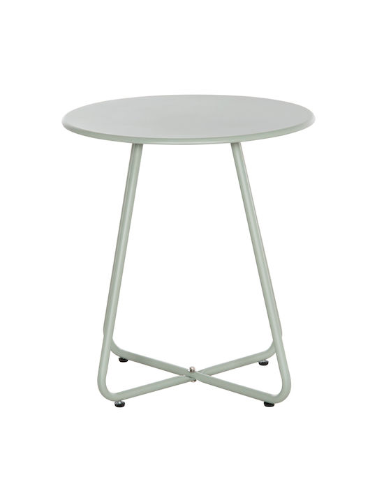 Masă Laterală Rotundă Sammon Metalică Verde M45xL45xÎ50cm