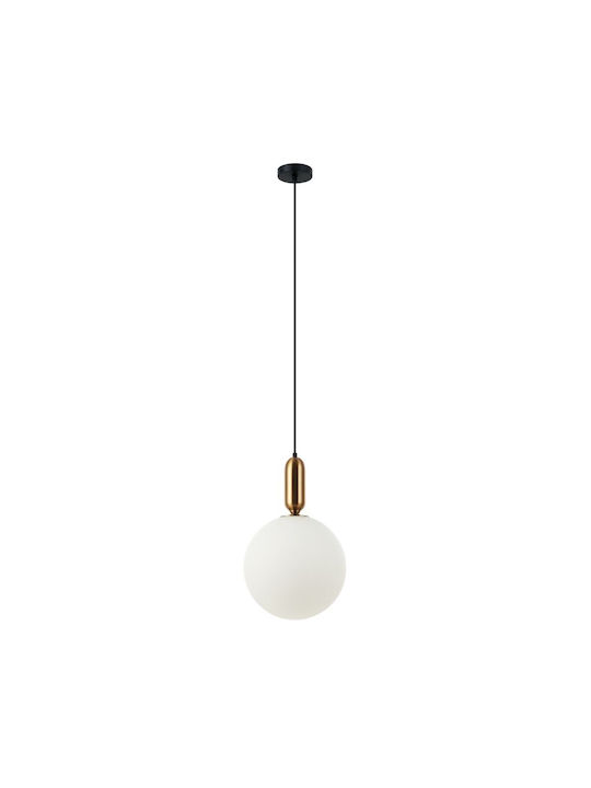 Italux Aldeva Pendant Light Brown for 30 Bulbs E27 30x30cm