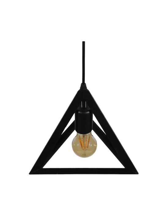 VenCore Pendant Light Black with Socket E27 25x25x21cm