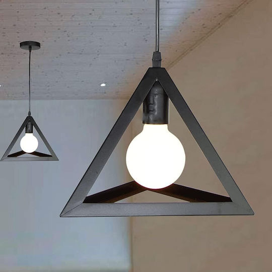 VenCore Pendant Light Black with Socket E27 25x25x21cm