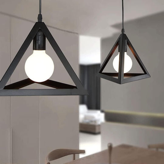 VenCore Pendant Light Black with Socket E27 25x25x21cm