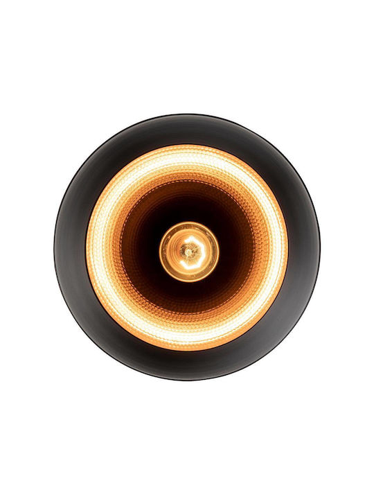 VenCore Pendant Light Black Bell with Socket E27 24x24x30cm