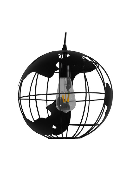 VenCore Pendant Light Black Grid with Socket E27 30x30x30cm