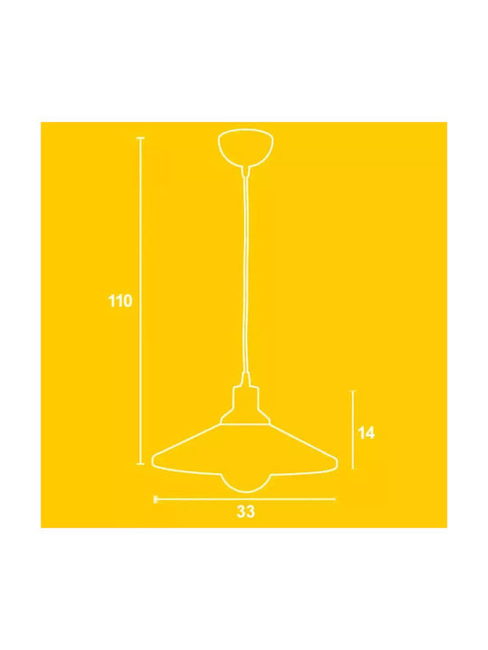 ArkoLight Pendant Light Turquoise with Socket E27 33x34cm