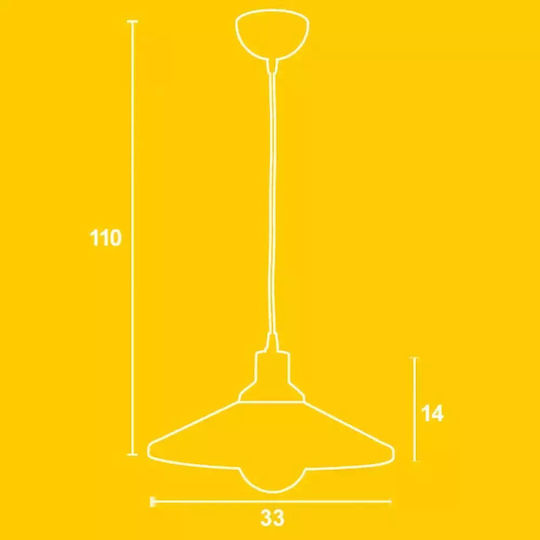 ArkoLight Висящо Осветително Тяло Тюркоазен с Цокъл E27 33x34см.