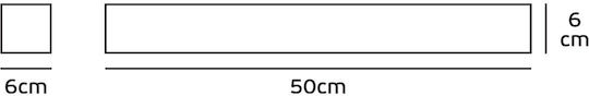 VK Lighting Wandmontierte Außen-Deckenleuchte LED IP65 20W mit Warmweiß Licht Doppelstrahl 50x6x6εκ.