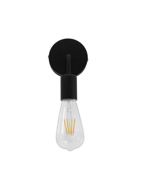 VenCore Modern Lumină de Perete cu Soclu E27 Negru 7x16cm