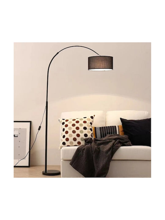 VenCore Floor Lamp H172xW38cm. with Socket for Bulb E27 Black
