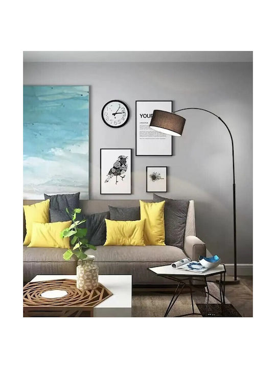 VenCore Floor Lamp H172xW38cm. with Socket for Bulb E27 Black