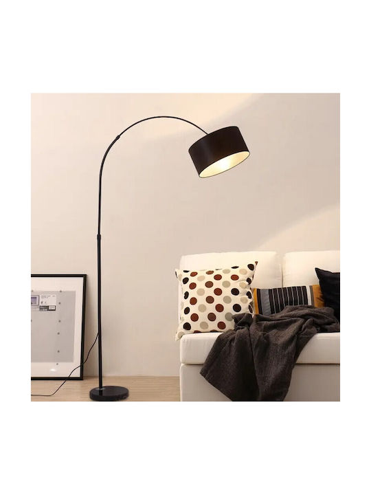 VenCore Floor Lamp H172xW38cm. with Socket for Bulb E27 Black