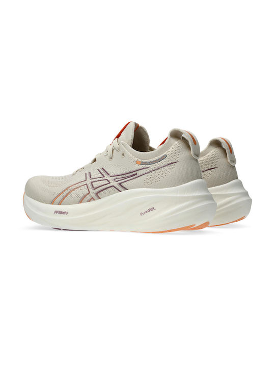 Gel-Nimbus 26 Sport Shoes Running Oatmeal / Faded Orange
