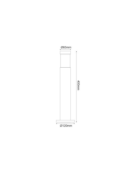 Aca No1032 Outdoor Floor Lamp with Warm White Light IP45 for E27 Socket Grey