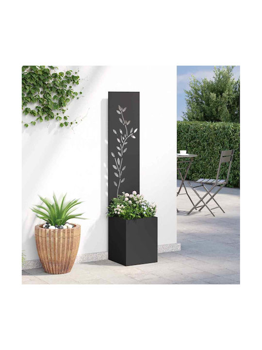 vidaXL Pot Metallic Black 32x140x140cm.