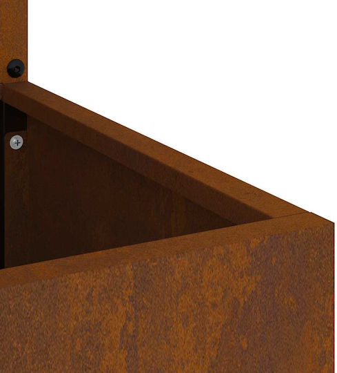 vidaXL Γλάστρα Μεταλλική Rusty 32x140x140εκ.