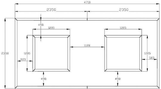 VenCore LED Panel 731W with Cool White Light 6500K