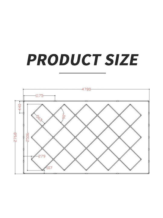 VenCore LED Panel 680W με Ψυχρό Λευκό Φως 6500K