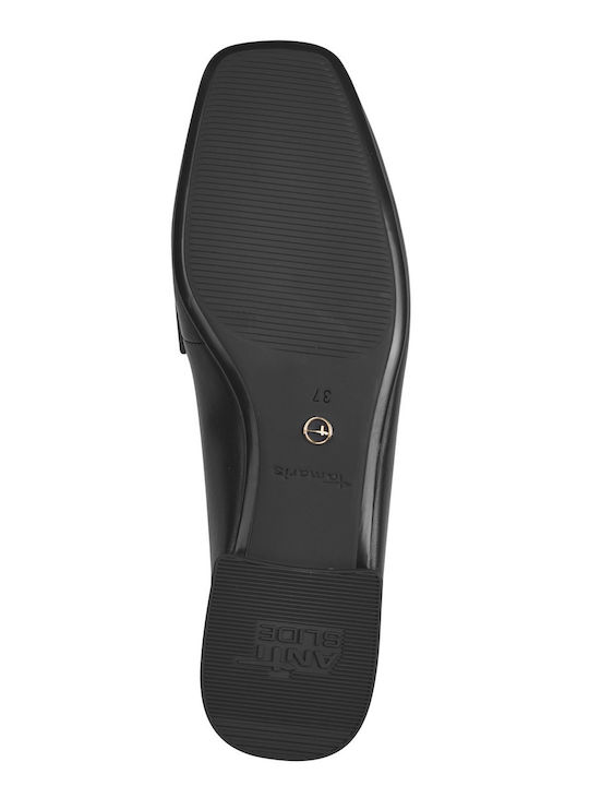 Leather Women's Moccasins in Black Color