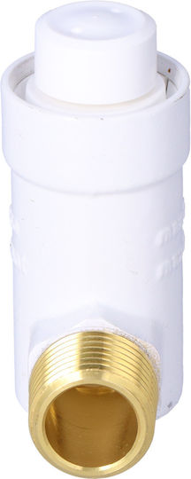 Automatic Air Vent Angled White Flexvent 1/2 Inch 10 Bar Without Shut-off Valve