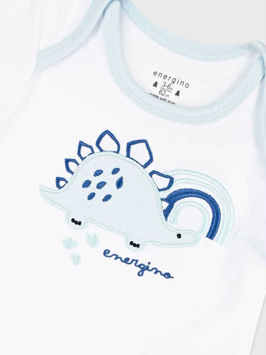 Energiers Dinosaurier Kurzärmelig Blue-white 2Stück