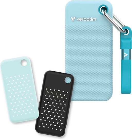 Verbatim Pocket USB 3.2 External SSD 1TB M.2 Polar Blue / Black