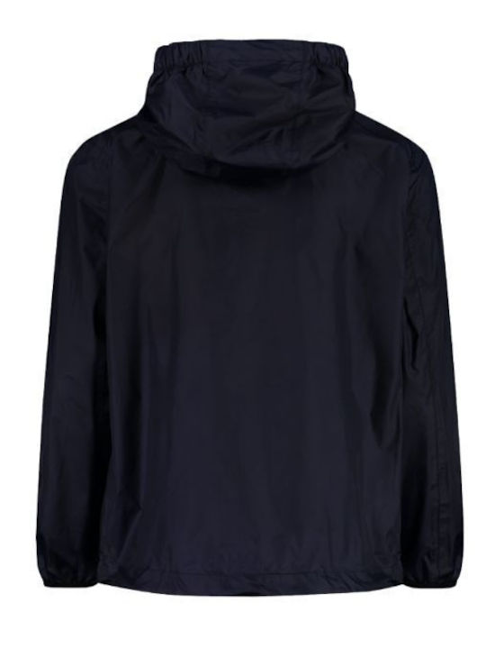 Αδιάβροχο Παιδικό Casual Μπουφάν με Κουκούλα Dark Blue