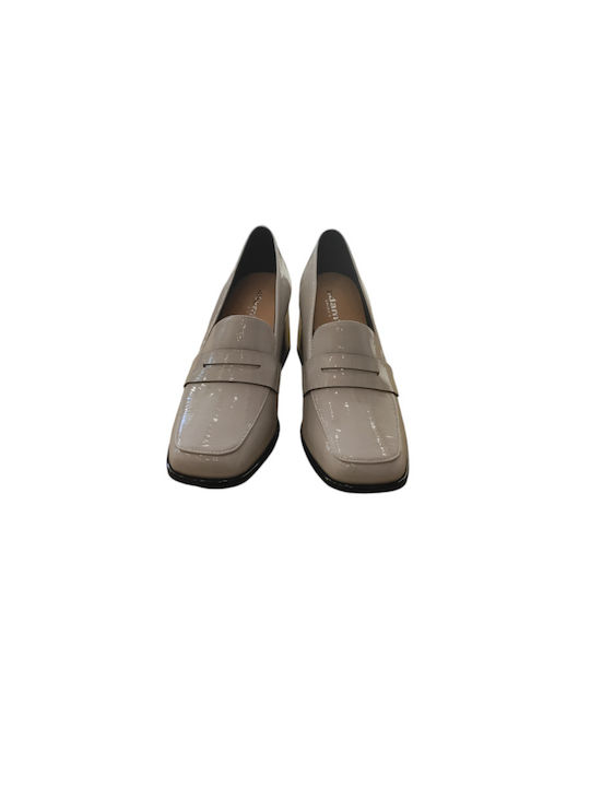 Λουστρίνι Γυναικεία Loafers σε Γκρι Χρώμα