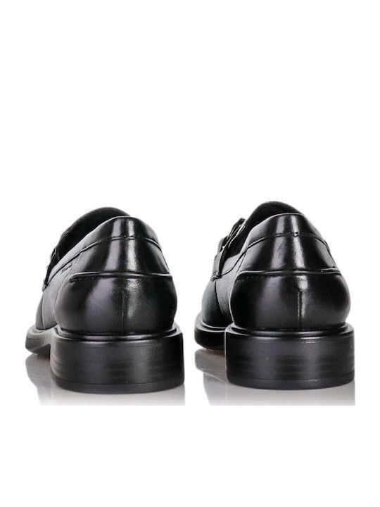 Δερμάτινα Γυναικεία Loafers σε Μαύρο Χρώμα