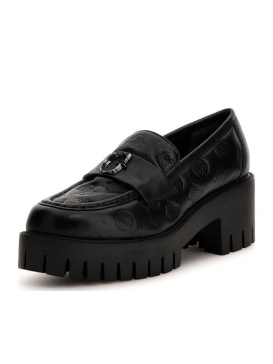 Δερμάτινα Γυναικεία Loafers σε Μαύρο Χρώμα
