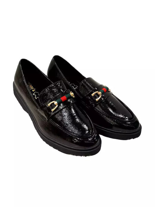 Λουστρίνι Γυναικεία Loafers σε Μαύρο Χρώμα