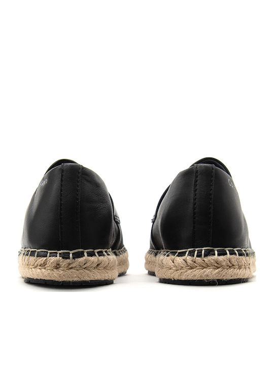 Leather Women's Loafers in Black Color