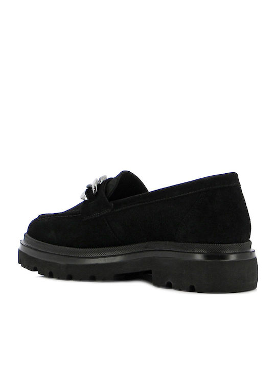 Women's Moccasins Black Suede