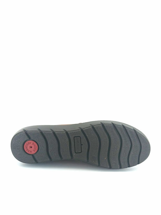 Leder Damen Mokassins in Braun Farbe