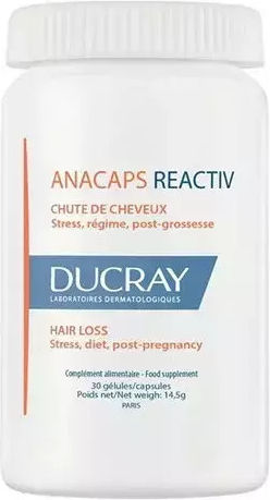 Ducray Anacaps Reactiv Supplement for Healthy Hair 30 Capsules