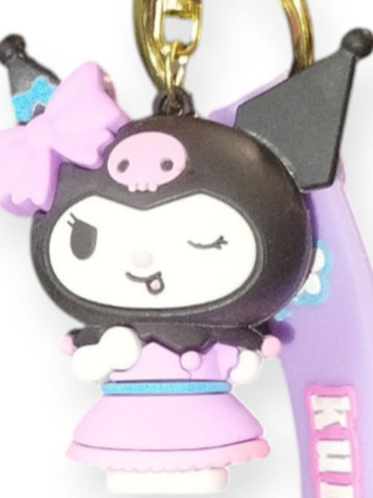 Schlüsselanhänger Charakter Kuromi Rosa Kleid Schleife