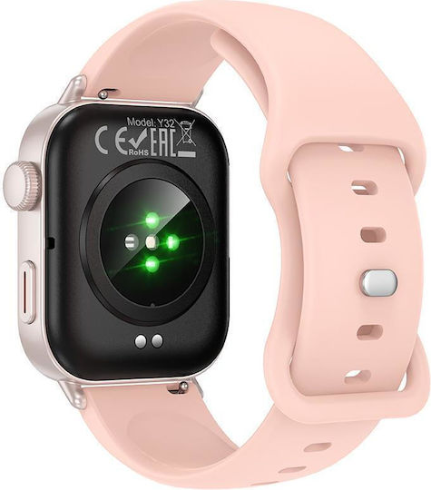 Hoco Y32 Smartwatch με Παλμογράφο (Ροζ)