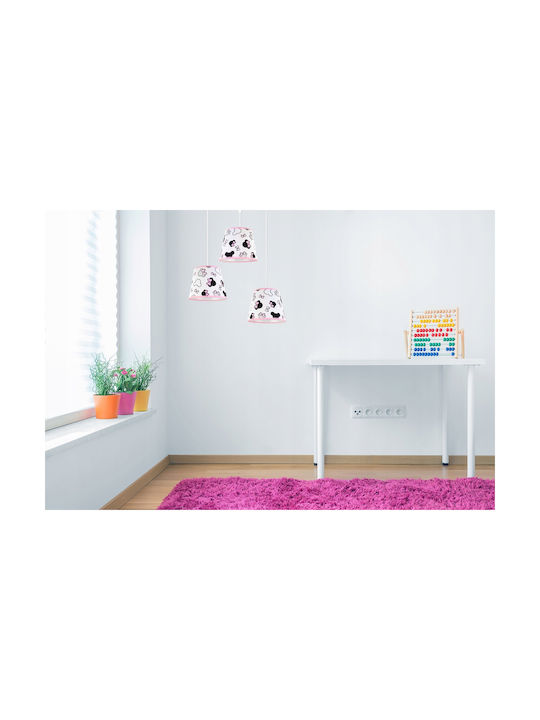 Light Home Candelabru Lumină de tavan pentru copii Suspendata din metal 60W cu suport pentru bec E27 Alb