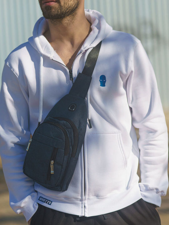 Herren Brusttasche Schwarz