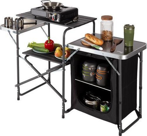 Nils Aluminum Camping Cupboard Foldable Gray