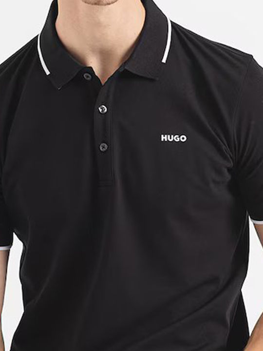 Dinoso222 Polo Herrenbluse Kurzarm Schwarze