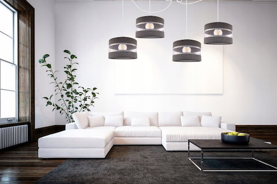 Light Home Πολύφωτο Παιδικό Φωτιστικό Κρεμαστό από Μέταλλο με Υποδοχή E27 Λευκό