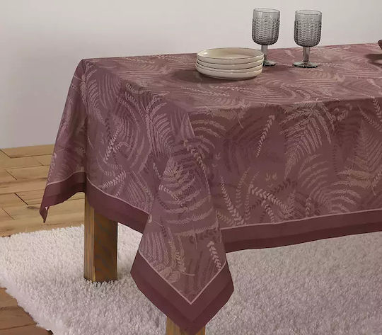 Nef-Nef Homeware Tablecloth Cotton Fern Bordo 140x180cm