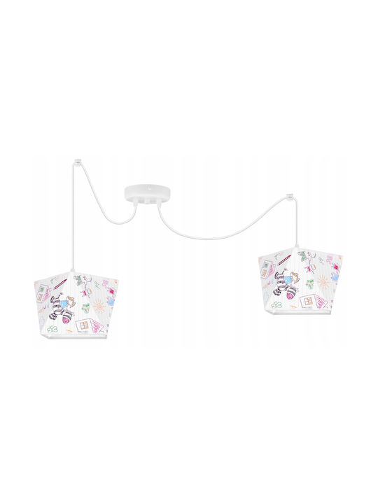 Light Home Kids Metallic / Fabric Chandelier Ceiling Light E27