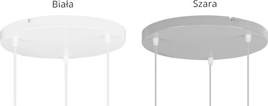Light Home Kids Metallic / Fabric / Plastic Chandelier Ceiling Light E27 White 60W