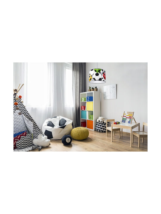 Light Home O singură lumină Lumină de tavan pentru copii Suspendata din plastic cu suport pentru bec E27 Negru