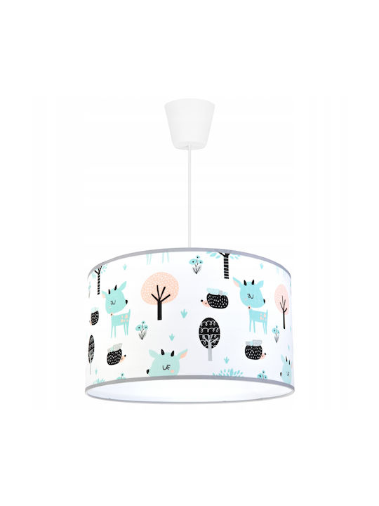 Light Home Μονόφωτο Παιδικό Φωτιστικό Κρεμαστό 60W με Υποδοχή E27 Λευκό