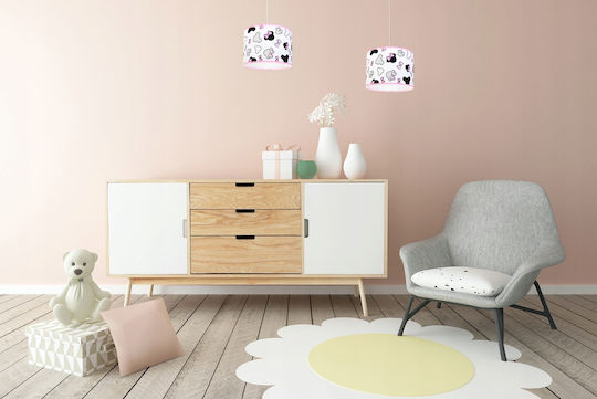 Light Home Kids Metallic / Fabric / Plastic Chandelier Ceiling Light E27 White 60W