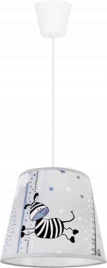 Light Home O singură lumină Lumină de tavan pentru copii Suspendata din metal 60W cu suport pentru bec E27 Alb