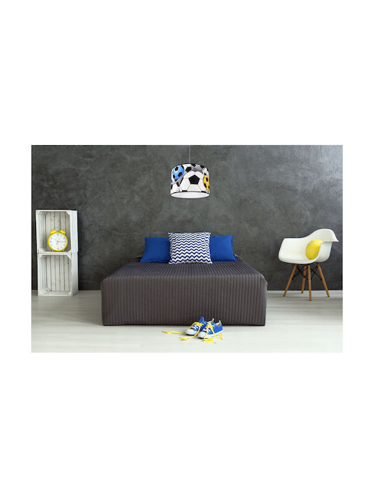 Light Home O singură lumină Lumină de tavan pentru copii Suspendata din plastic cu suport pentru bec E27 Negru