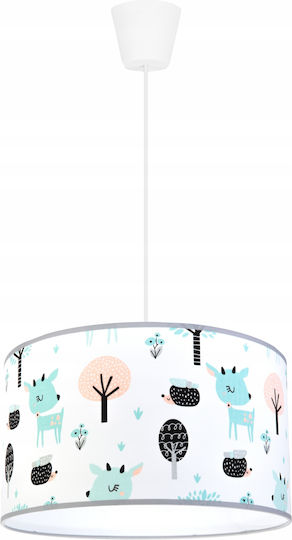 Light Home Μονόφωτο Παιδικό Φωτιστικό Κρεμαστό 60W με Υποδοχή E27 Λευκό