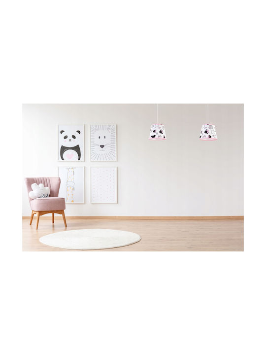 Light Home O singură lumină Lumină de tavan pentru copii Suspendata din metal 60W cu suport pentru bec E27 Alb